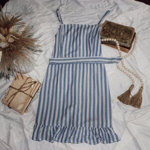 Hollister Co. Women's Blue and White Dress SMALL
